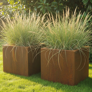 Corten Cubed Planter Box