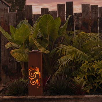 Custom Corten Solar Lit Bollard