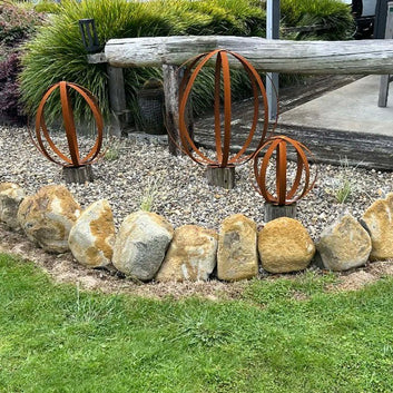 Corten Steel Garden Balls