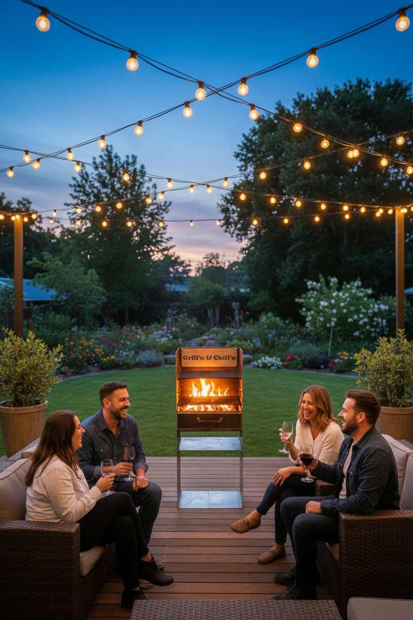 Grill'n & Chill'n - Group with Grill Behind