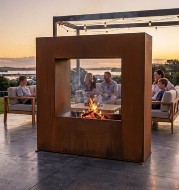 Large Feature Corten Brazier