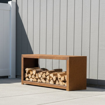 Corten Wood Storage Box